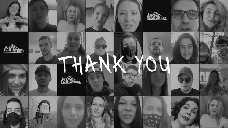 Thank you. Footshop posílá vzkaz (nejen) všem v první linii